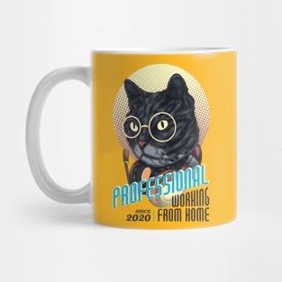 Professional Working from home since 2020 Cat Funny Mug